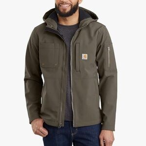Carhartt Men's Rain Defender Relaxed Fit Midweight Softshell Hooded Jacket